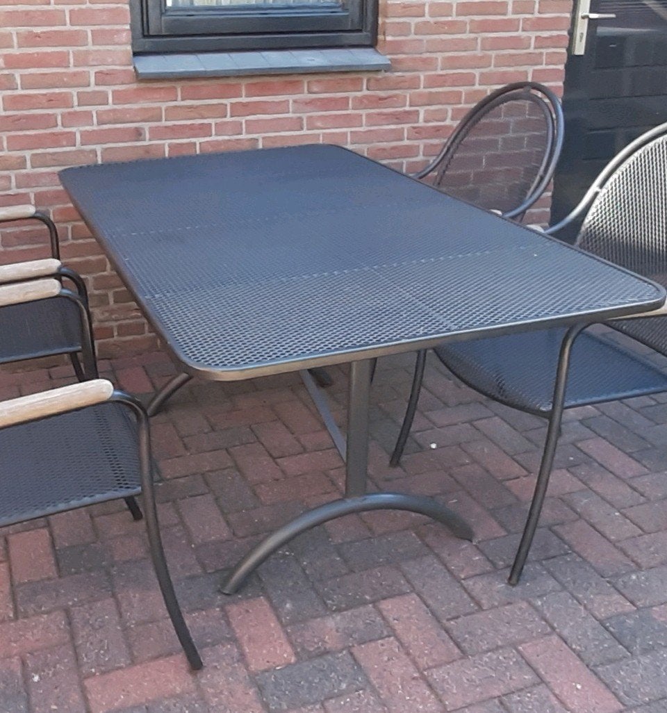 Kettler metalen tuintafel 160 cm x 95 cm, Tuin en Terras, Ophalen, Gebruikt, Rechthoekig, Metaal