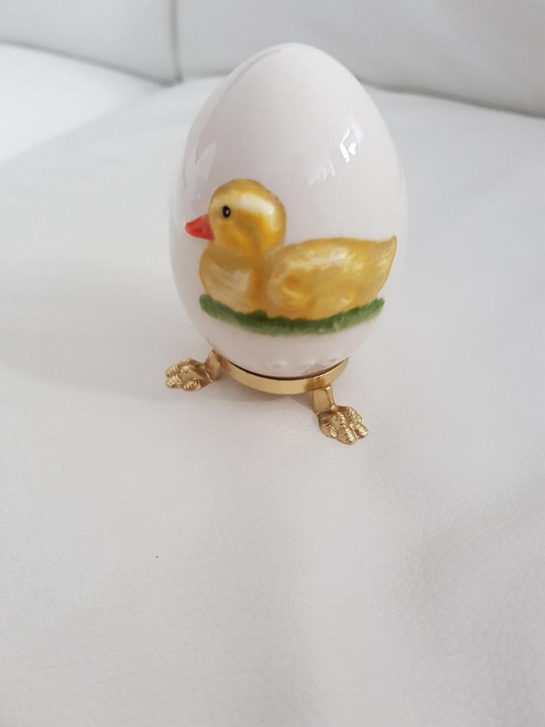 goebel pasen paasei met eend en houder, Ophalen of Verzenden, Zo goed als nieuw