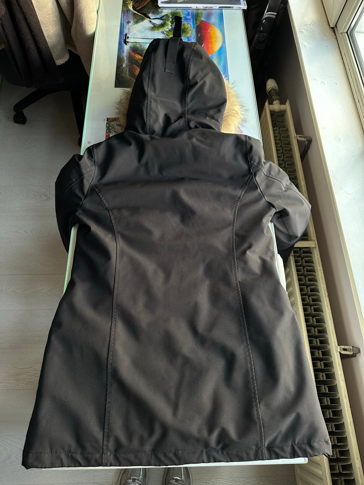 Airforce winterjas parka zwart met bontkraag dames maat S, Kleding | Dames, Jassen | Winter, Ophalen of Verzenden, Zo goed als nieuw