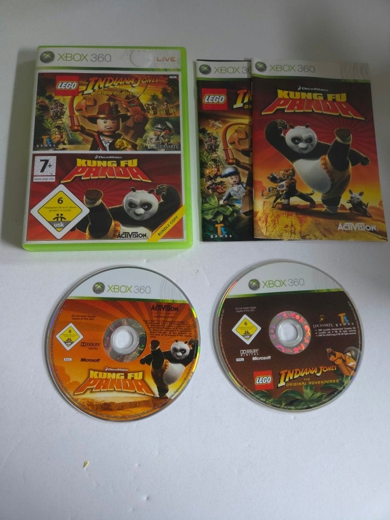 Xbox 360 - Lego Indiana Jones + Kung Fu Panda - 12306, Spelcomputers en Games, Avontuur en Actie, 2 spelers, Ophalen of Verzenden
