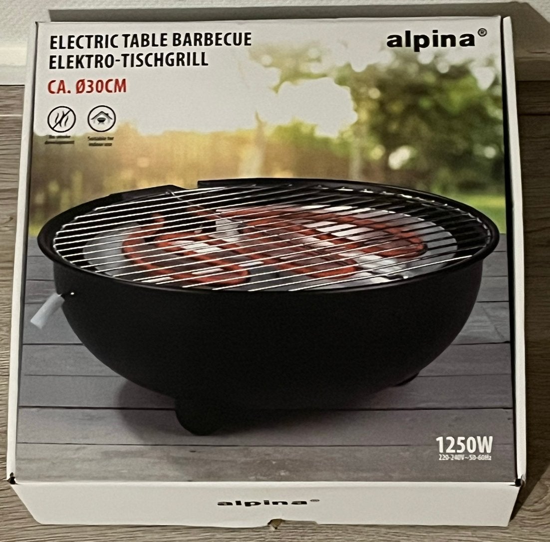 Alpina Elektrische Tafelbarbecue - Compact en Rookvrij, Ophalen, Nieuw