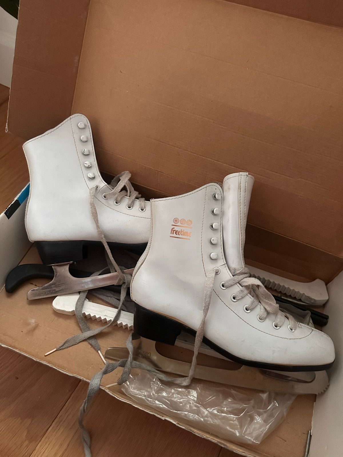 Witte kunstschaatsen - Freetime maat 39, Ophalen of Verzenden, Gebruikt, Kunstschaatsen, Overige merken
