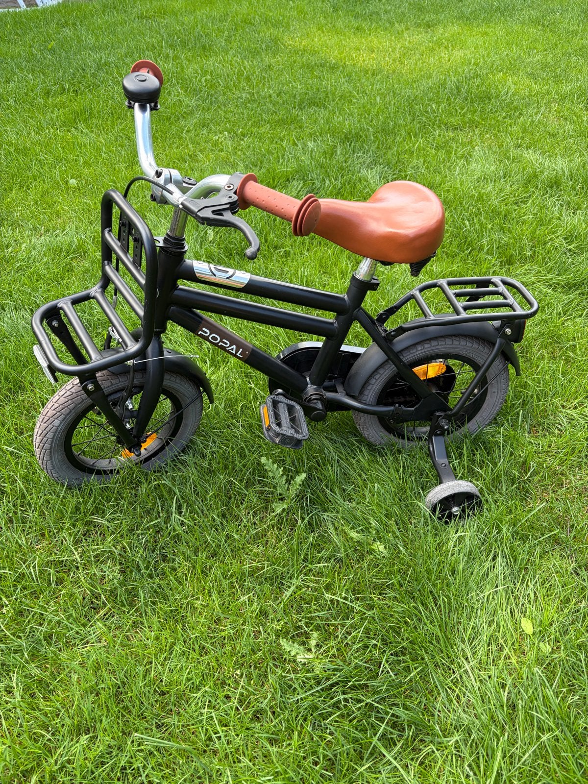Popal Cooper 12 inch kinderfiets met zijwieltjes, Fietsen en Brommers, Ophalen, Zijwieltjes, Velgrem, Minder dan 16 inch