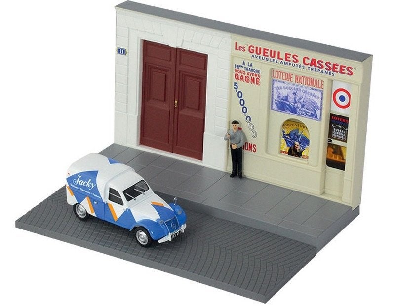 Citroen Besteleend reclameschilder + straatdecor Altaya 1:43, Ophalen of Verzenden, Nieuw, Auto, Overige merken