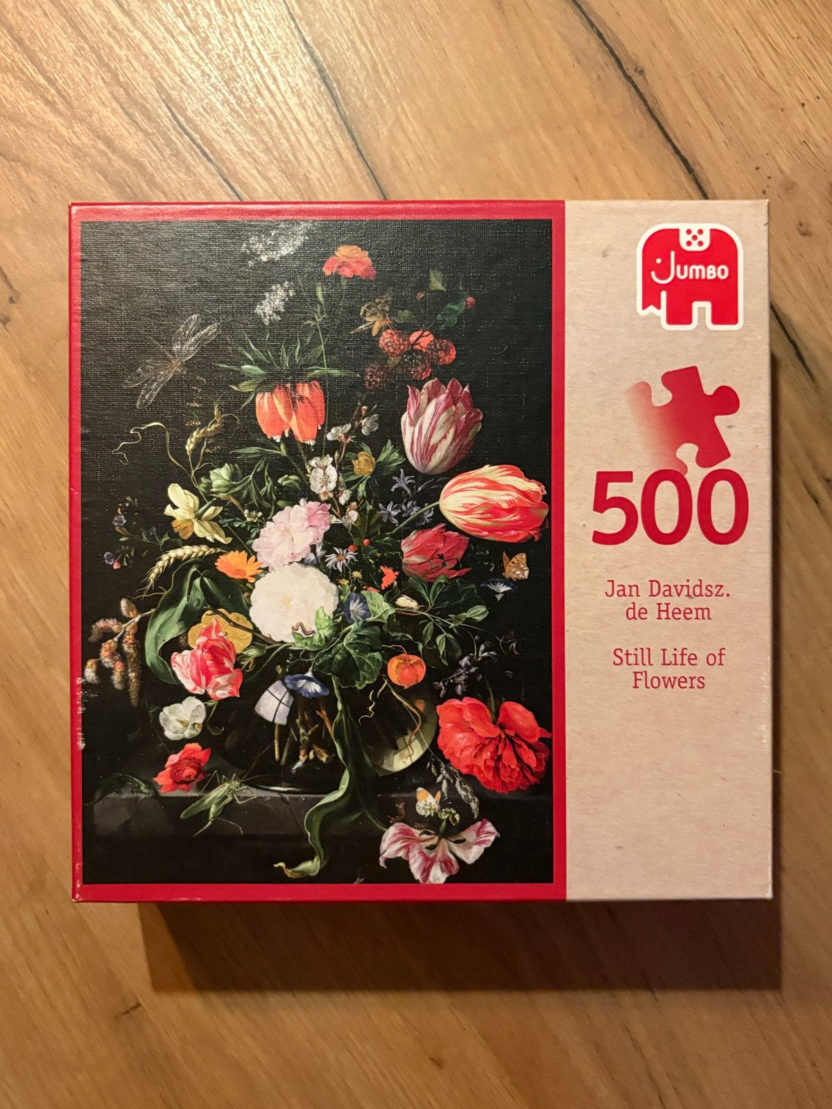 Jumbo Legpuzzel 500 stukjes - Still Life of Flowers, Ophalen of Verzenden, 500 t/m 1500 stukjes, Zo goed als nieuw, Legpuzzel
