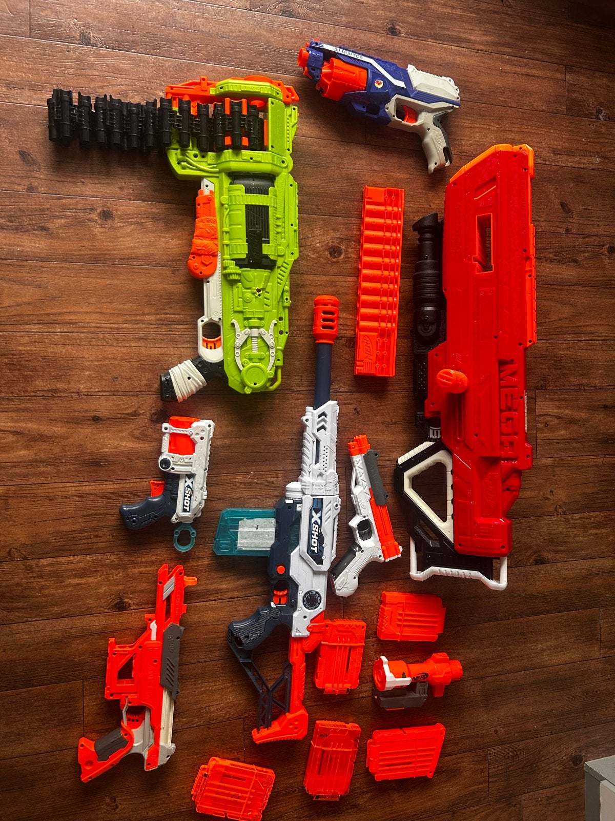 Grote Nerf en X-Shot Blaster Collectie met Accessoires, Ophalen, Gebruikt