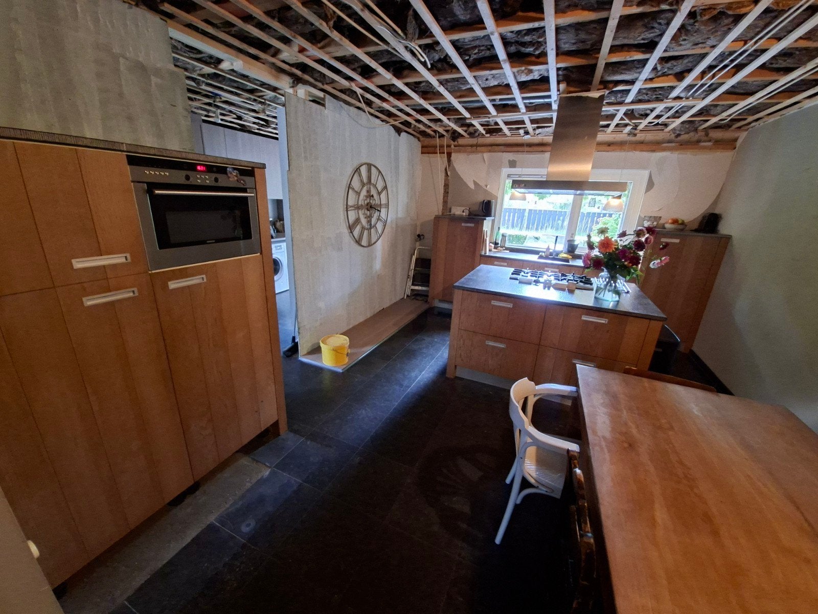 Prachtige handgemaakte massief eiken keuken, Bruin, Overige typen, Graniet of Steen, Ophalen of Verzenden