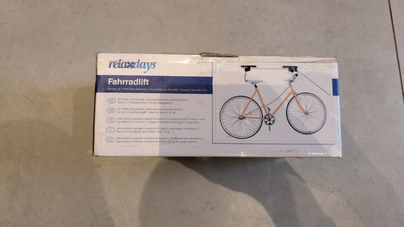 Relaxdays Fietslift - Plafondmontage voor Fietsen, Ophalen, Nieuw
