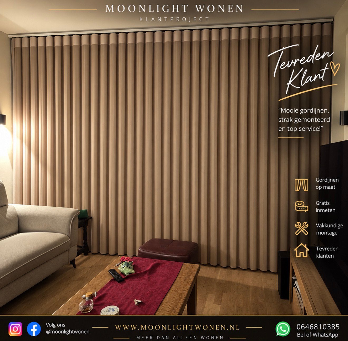 Gordijnen & Raamdecoratie op Maat | Inmeten & Montage |, Huis en Inrichting, Verduisterend, Nieuw, Geel, Ophalen of Verzenden