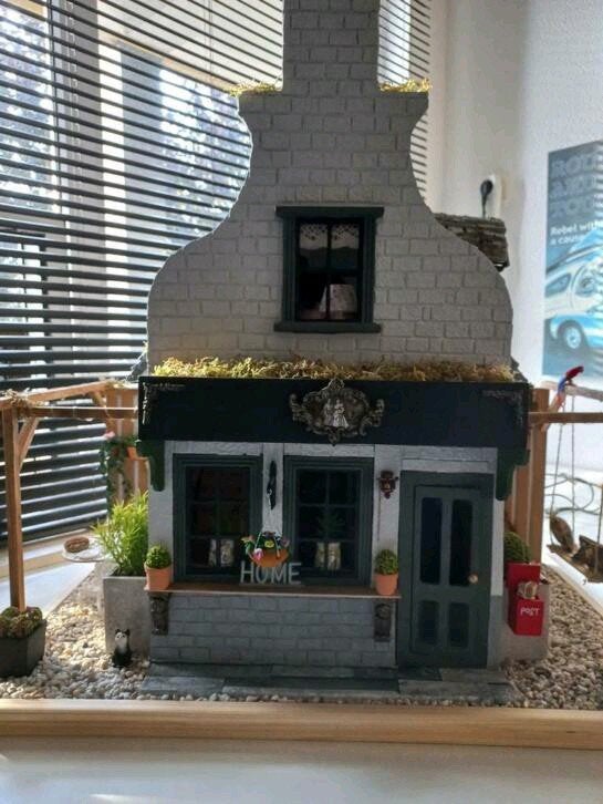 Poppenhuis Grachtenpand met verlichting., Ophalen, Poppenhuis