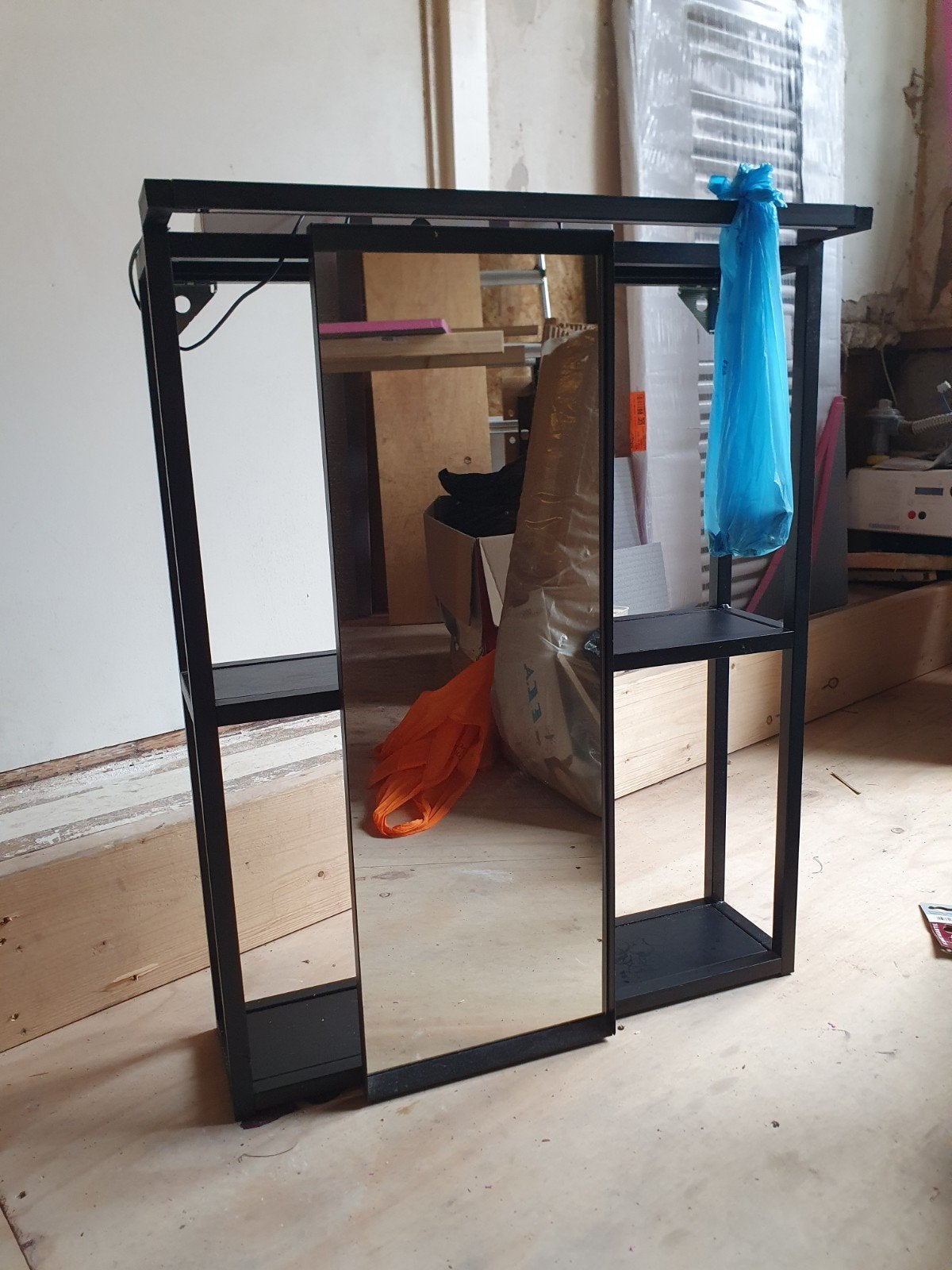 Ikea ENHET badkamerkast met spiegel en verlichting, Ophalen, Spiegelkast, 50 tot 100 cm, Zo goed als nieuw