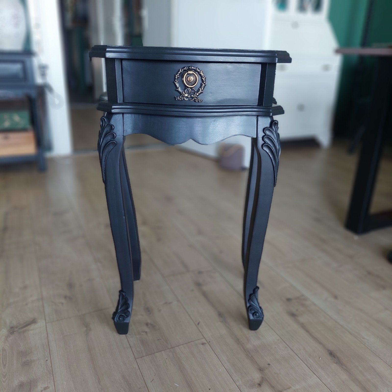 Brocante halkastje, Huis en Inrichting, Kasten | Ladekasten, Ophalen, 1 of 2 laden, 50 tot 100 cm, Minder dan 100 cm