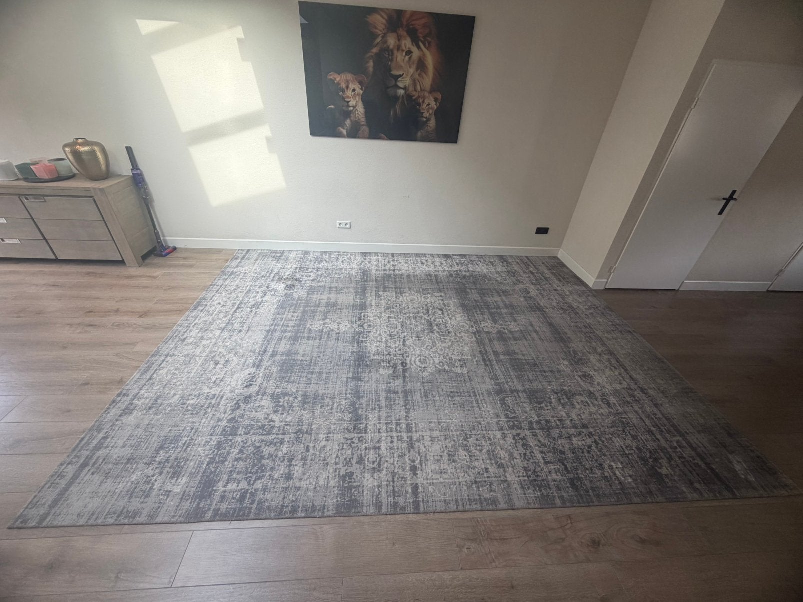 Mooi rechthoekig vloerkleed 300x400cm, Ophalen, 200 cm of meer, Zo goed als nieuw, Grijs