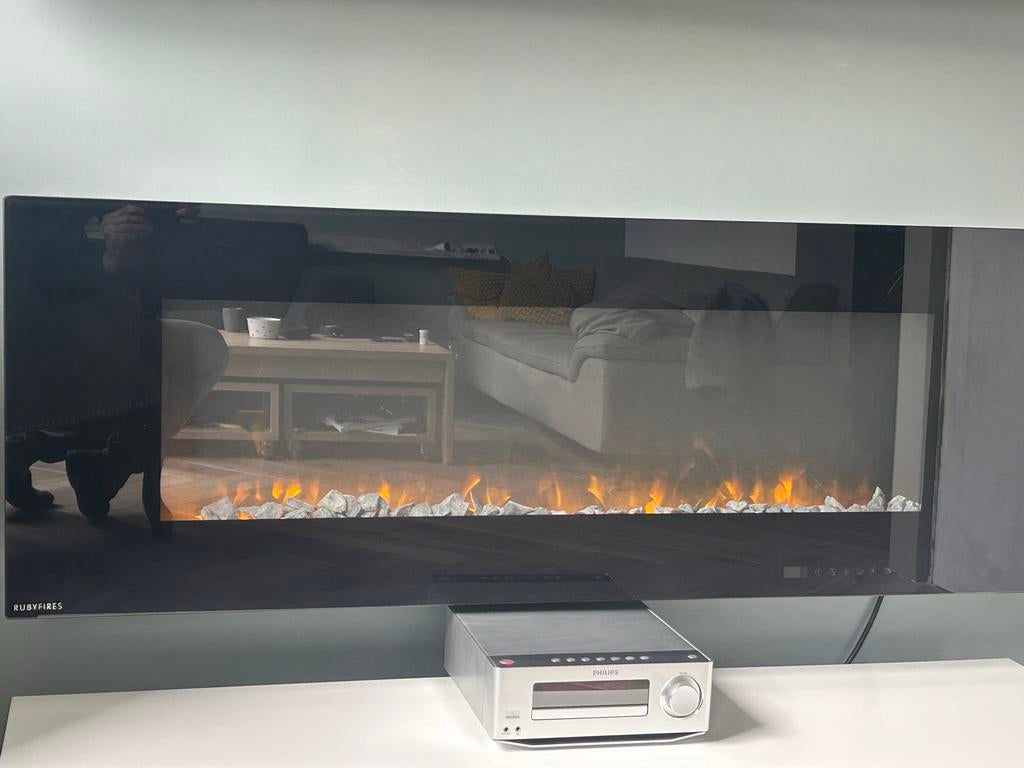 Ruby Fires Elektrische Haard met Verwarming, Huis en Inrichting, Kachels, Gebruikt, Hangend, Overige soorten, Elektrisch, Ophalen