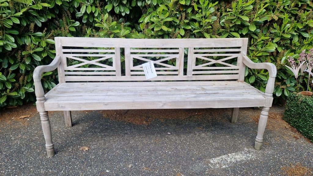 SALE‼️ teakhouten stationsbank Tuinbank teak bank, Ophalen, Gebruikt, Hout