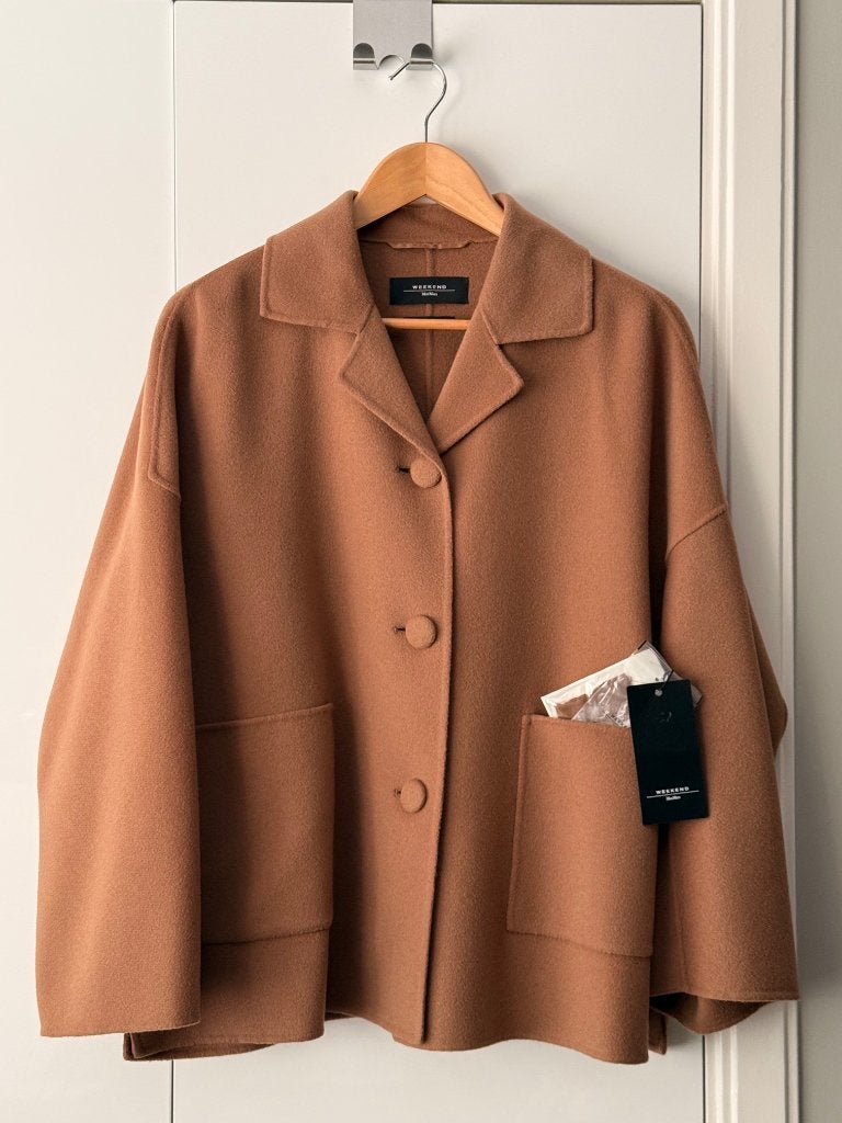 max mara weekend camel coat jacket jas | s-m, Ophalen of Verzenden, Nieuw, Maat 38/40 (M), Bruin