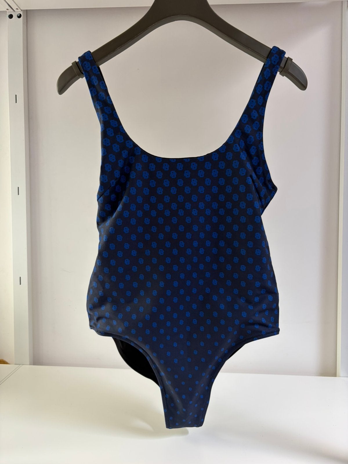 Boss beach badpak suit swimming s blauw logo, Ophalen of Verzenden, Zo goed als nieuw, Blauw, Badpak
