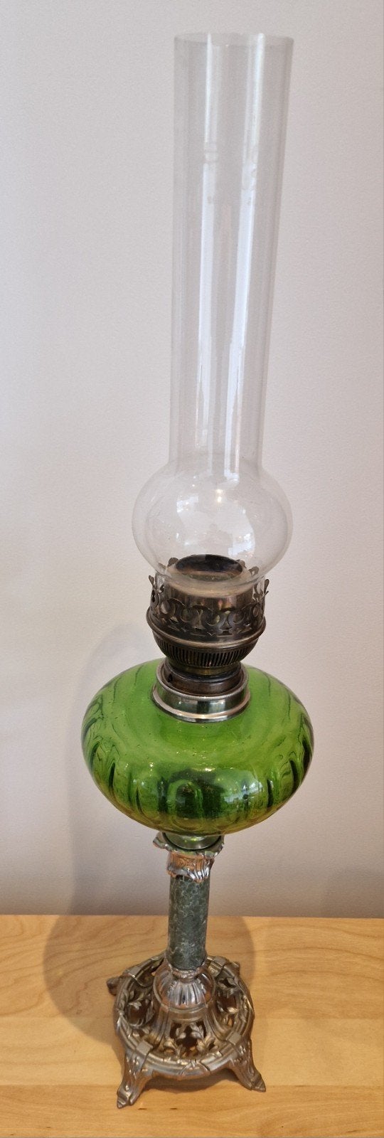 Franse olielamp vintage 19e eeuw antiek, Ophalen