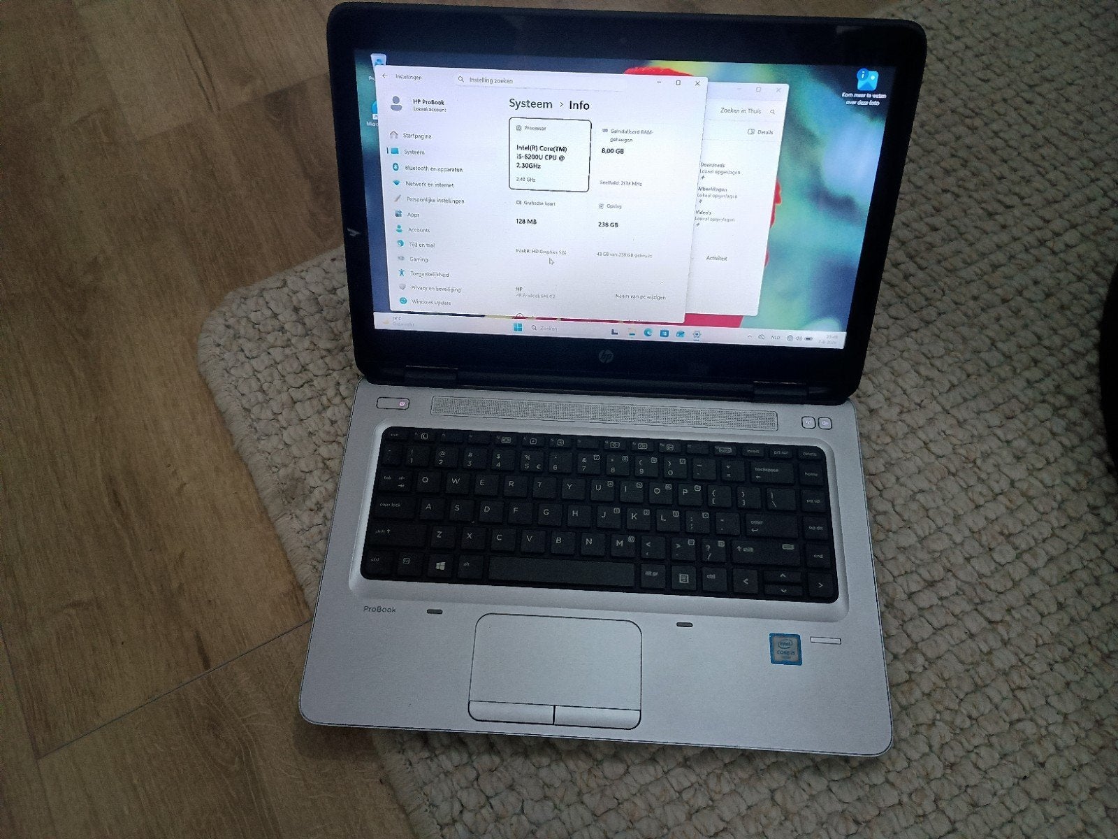 HP Probook 640.. core i5//8GB//240GB//win11//touchscreen, Computers en Software, Ophalen, 256 GB, 2 tot 3 Ghz, Qwerty