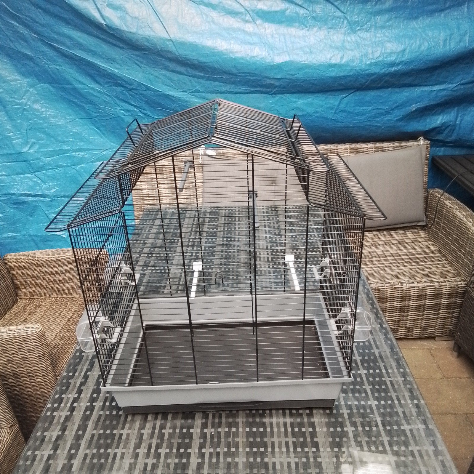 te koop vogelkooi, Dieren en Toebehoren, Ophalen, Zo goed als nieuw, Metaal, Vogelkooi
