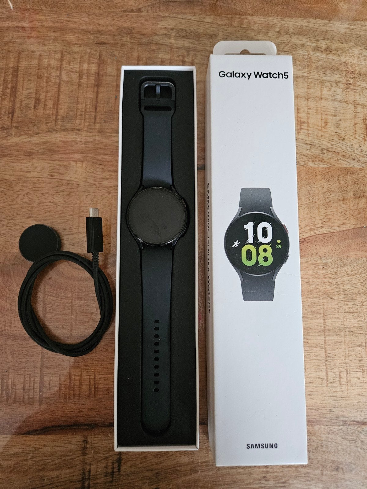 Samsung Galaxy Watch 5 Zwart, Sieraden, Tassen en Uiterlijk, Sporthorloges, Ophalen, Gebruikt, Zwart, Samsung