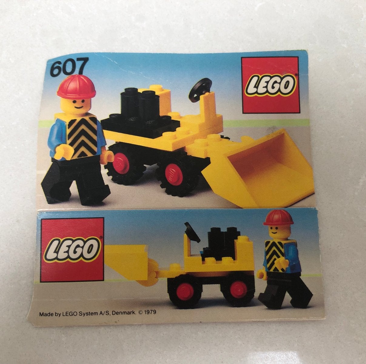 Lego Zandschuiver 607 met minifiguur en instructies, Ophalen of Verzenden, Gebruikt