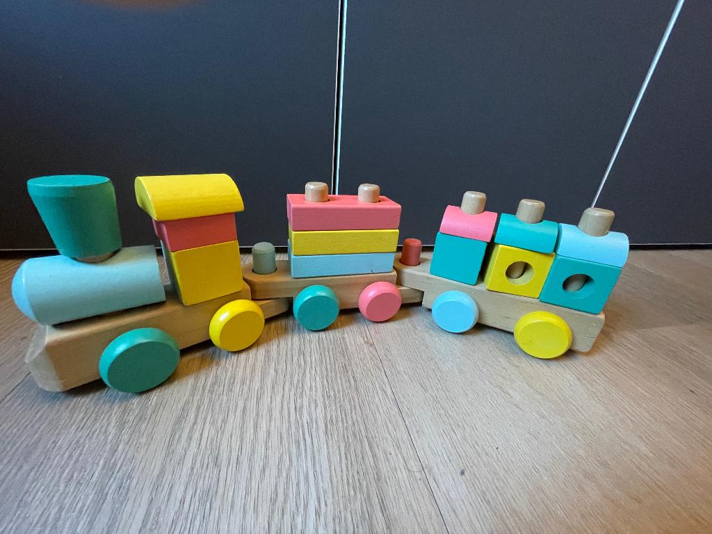 HEMA vormen trein, Kinderen en Baby's, Speelgoed | Houten speelgoed, Ophalen, Gebruikt