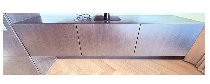 IKEA Bestå tv-meubel (180 cm) + vitrinekast, ook los, Ophalen, Gebruikt, 150 tot 200 cm, Minder dan 100 cm