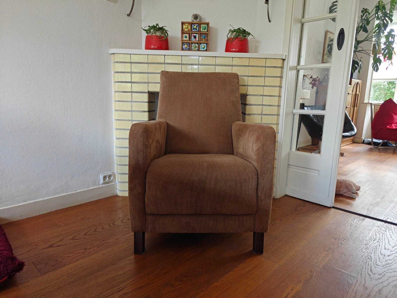 Gratis heerlijke fauteuil, stoel, Huis en Inrichting, Fauteuils, Ophalen, 75 tot 100 cm, 50 tot 75 cm