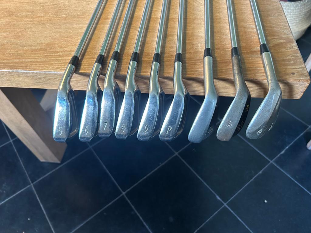 Mizuno mx-23 5 t/m P + 3 wedges (52/56/60), Sport en Fitness, Ophalen, Gebruikt, Set, Mizuno
