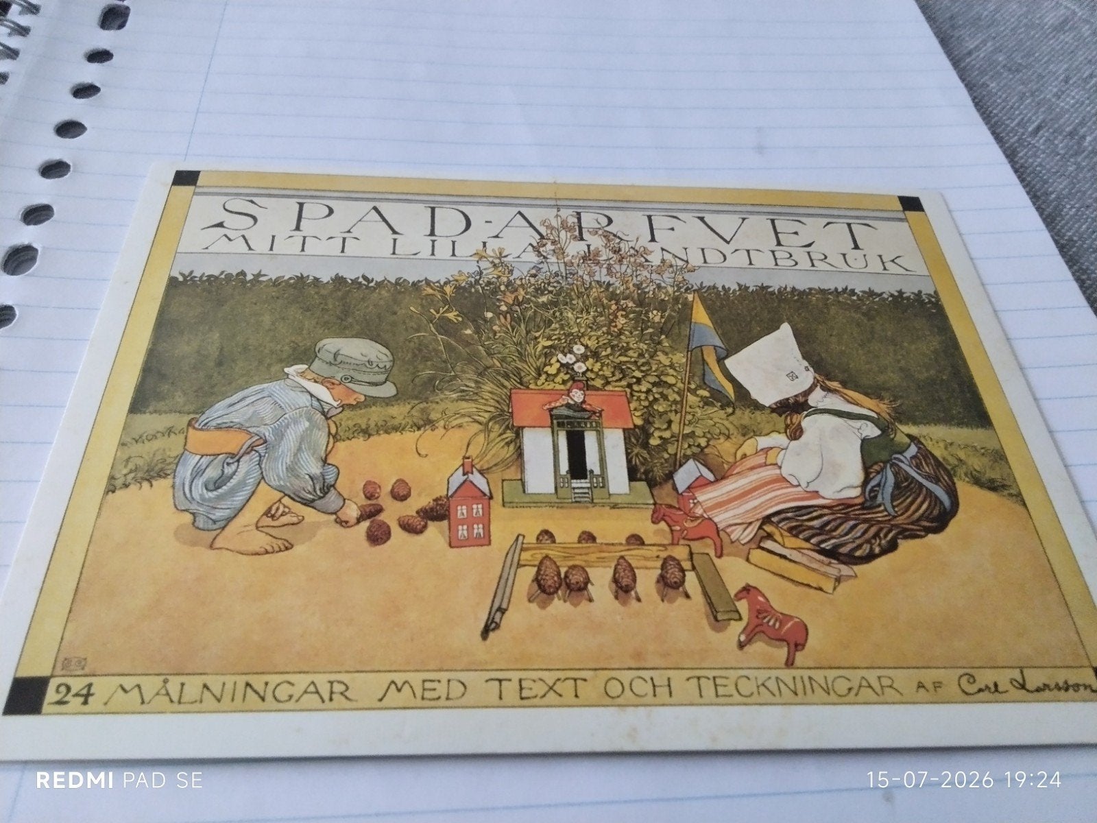 Ongelopen ansichtkaart Carl Larsson Spadarvet, Ophalen of Verzenden, Voor 1920, Ongelopen