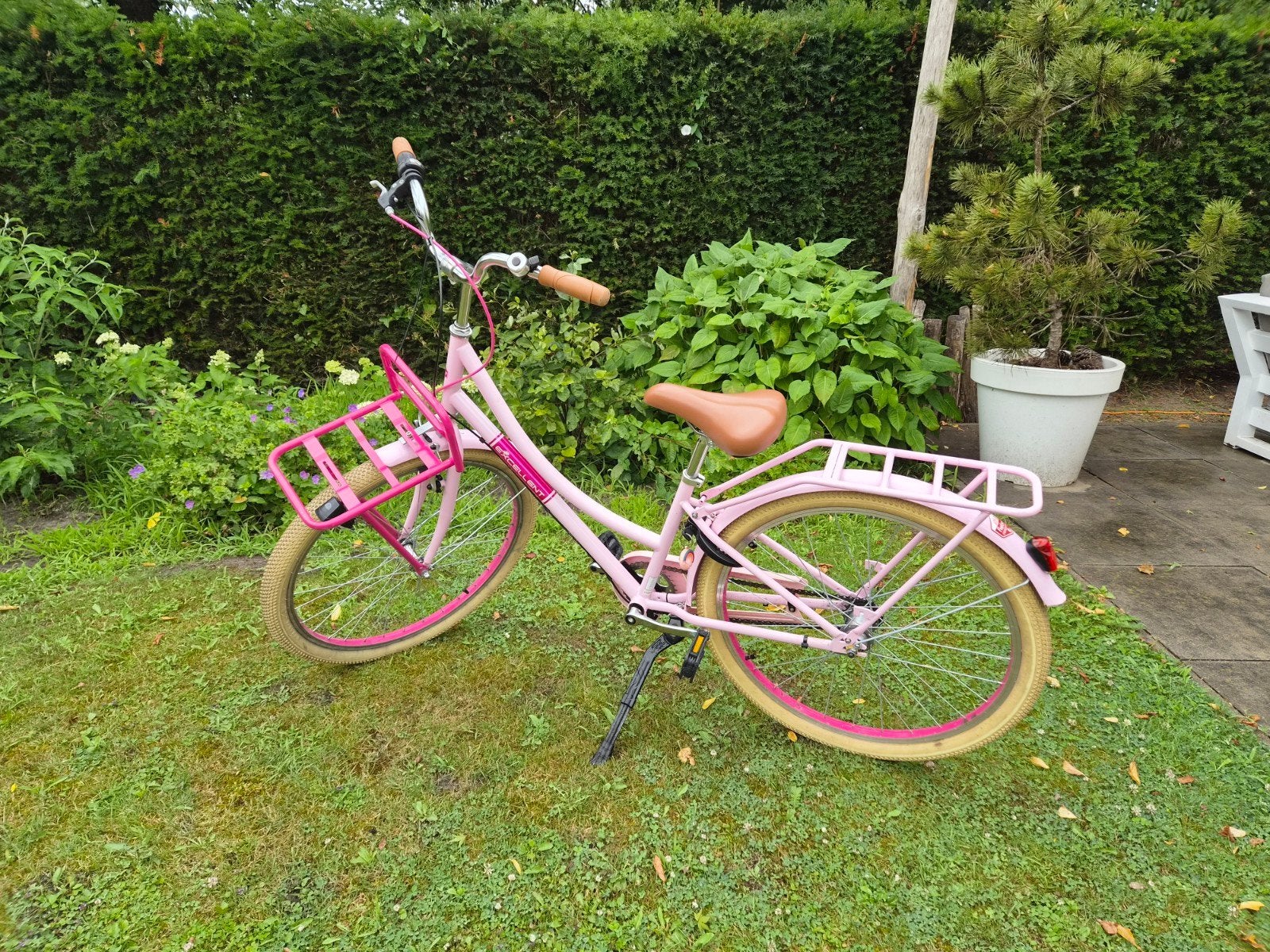 Roze Volare meisjesfiets met versnellingen, Gebruikt, Velgrem, Versnellingen, 50 tot 53 cm