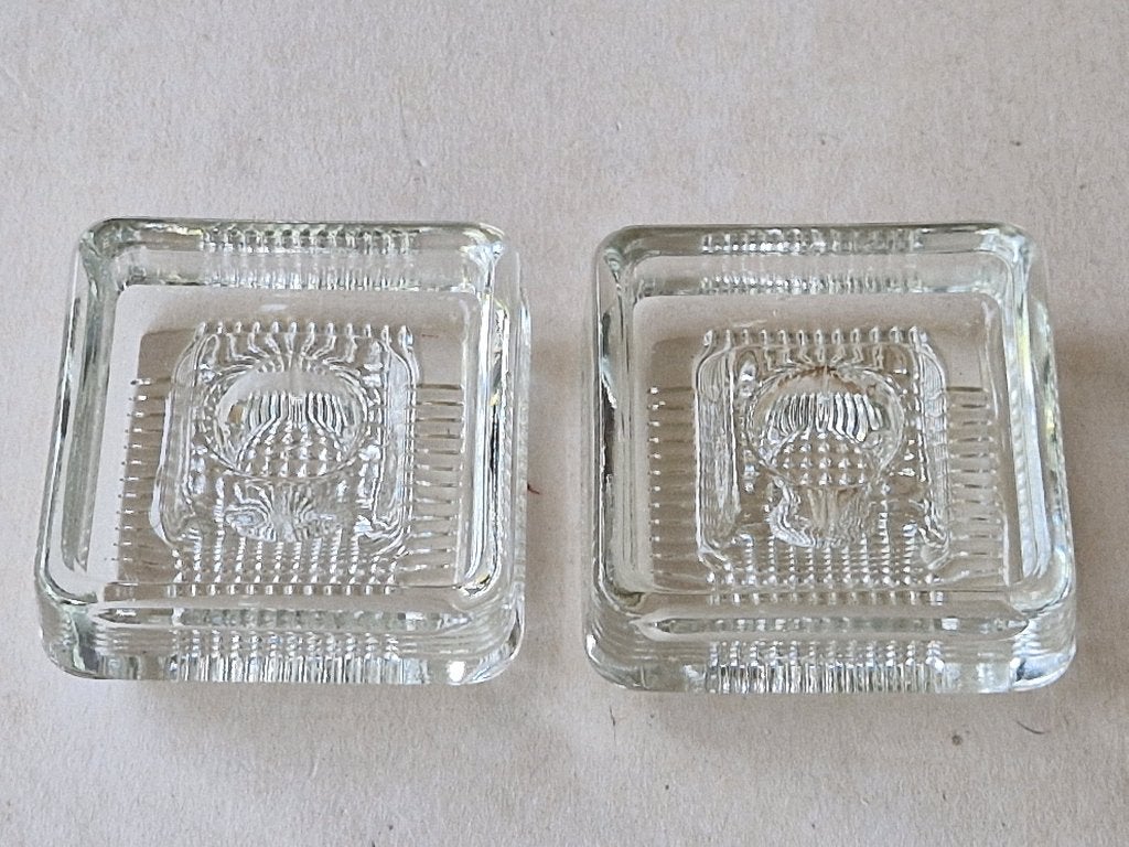 2 Vintage kandelaars. Bohemia glass  Czechoslovakia, Huis en Inrichting, Ophalen of Verzenden, Zo goed als nieuw, Overige materialen