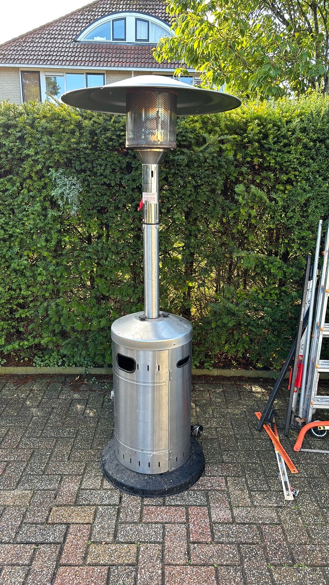 Terras heater (zonder gasfles, Ophalen