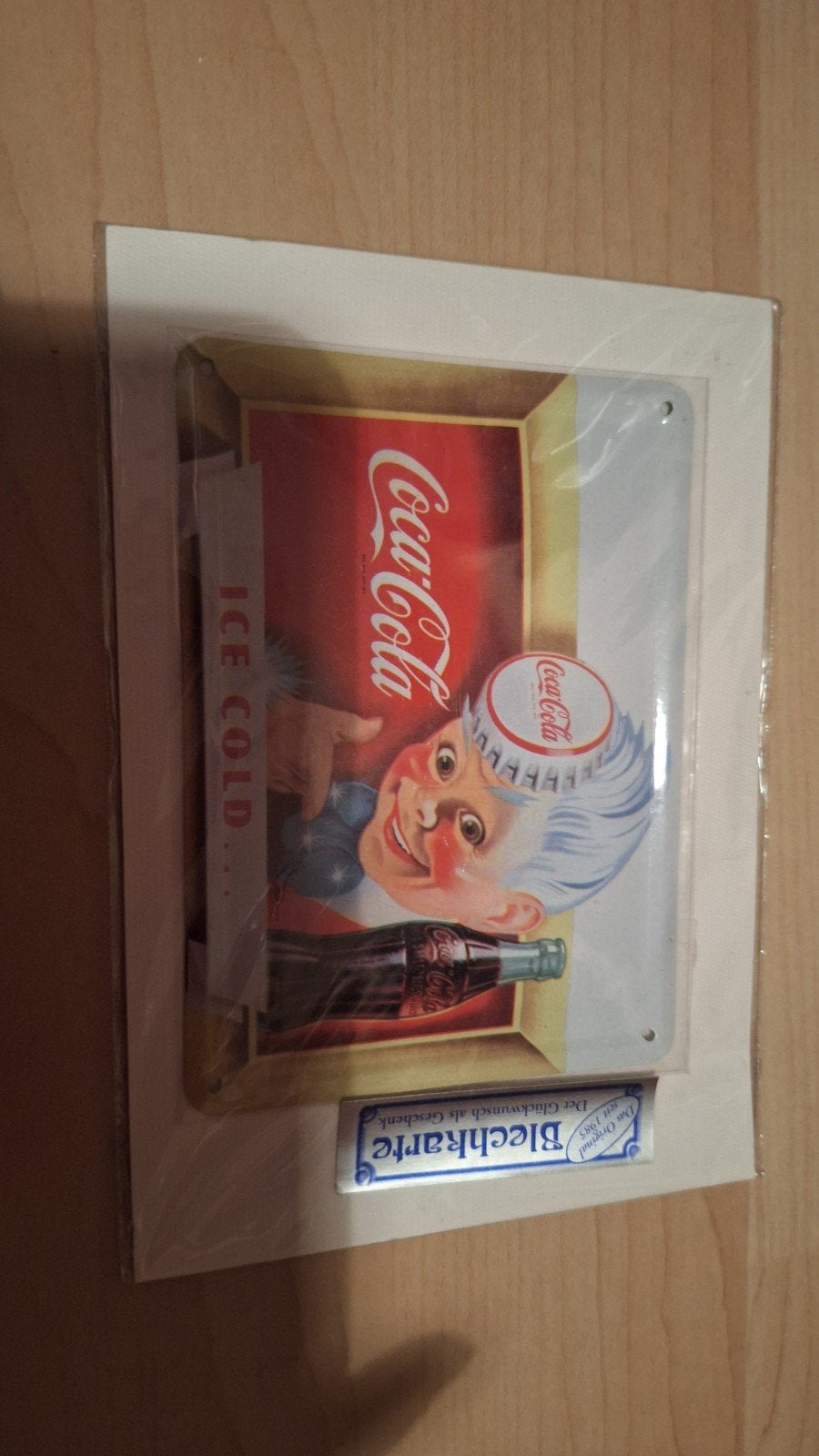 Coca-Cola Ansichtkaart van IJzer - Vintage Look, Verzamelen, Ophalen, Nieuw, Overige typen