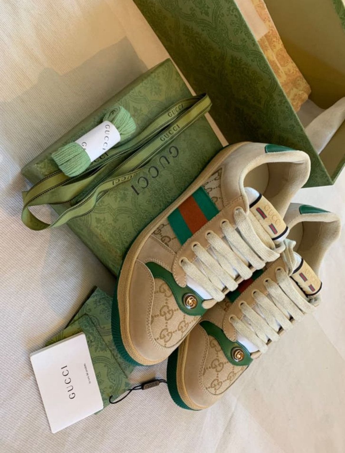 Originele Gucci Screener GG sneakers 44, Verzenden, Zo goed als nieuw