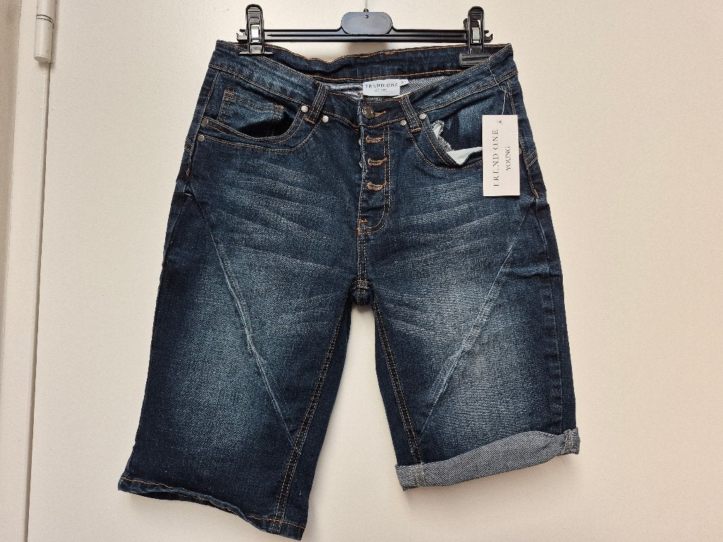 Trend One kort NIEUWE blauwe spijkerbroek / jeans / short 36, Kleding | Dames, Blauw, Nieuw, Ophalen of Verzenden, Trend One
