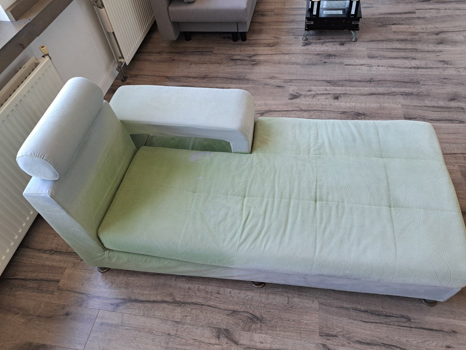 Praktische slaapbank met opbergplank - 180x90cm, Ophalen, Gebruikt, 90 cm, Eenpersoons