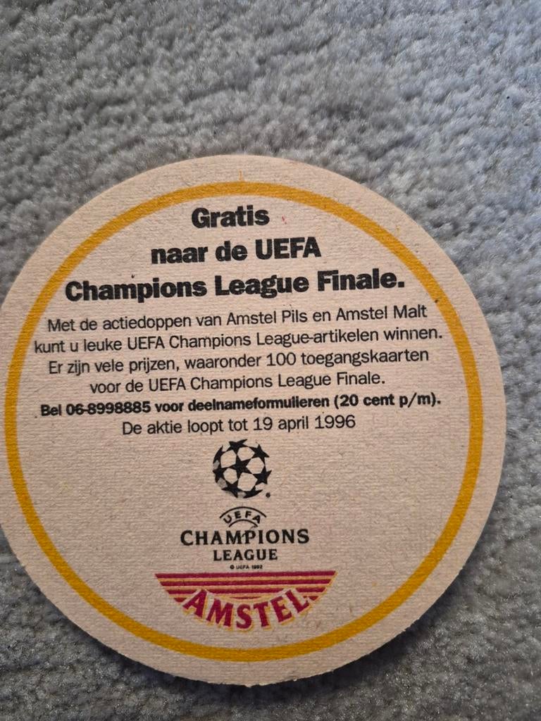 Amstel Champions League bierviltje - Unfair, Ophalen of Verzenden