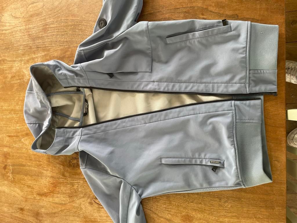 Airforce blauwe softshell jas - Maat 14 jaar, Ophalen, Gebruikt, Jongen of Meisje, Jas