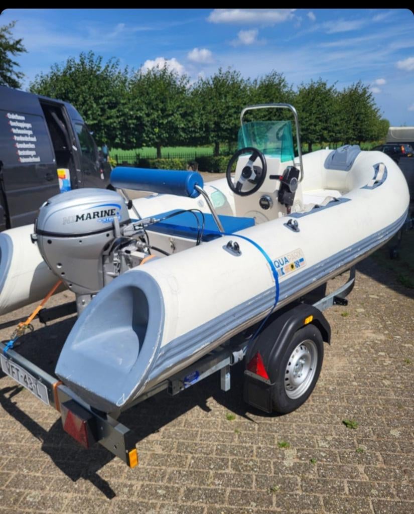 Rubberboot met 10 pk motor, elektrische start en trailer, Watersport en Boten, Ophalen of Verzenden