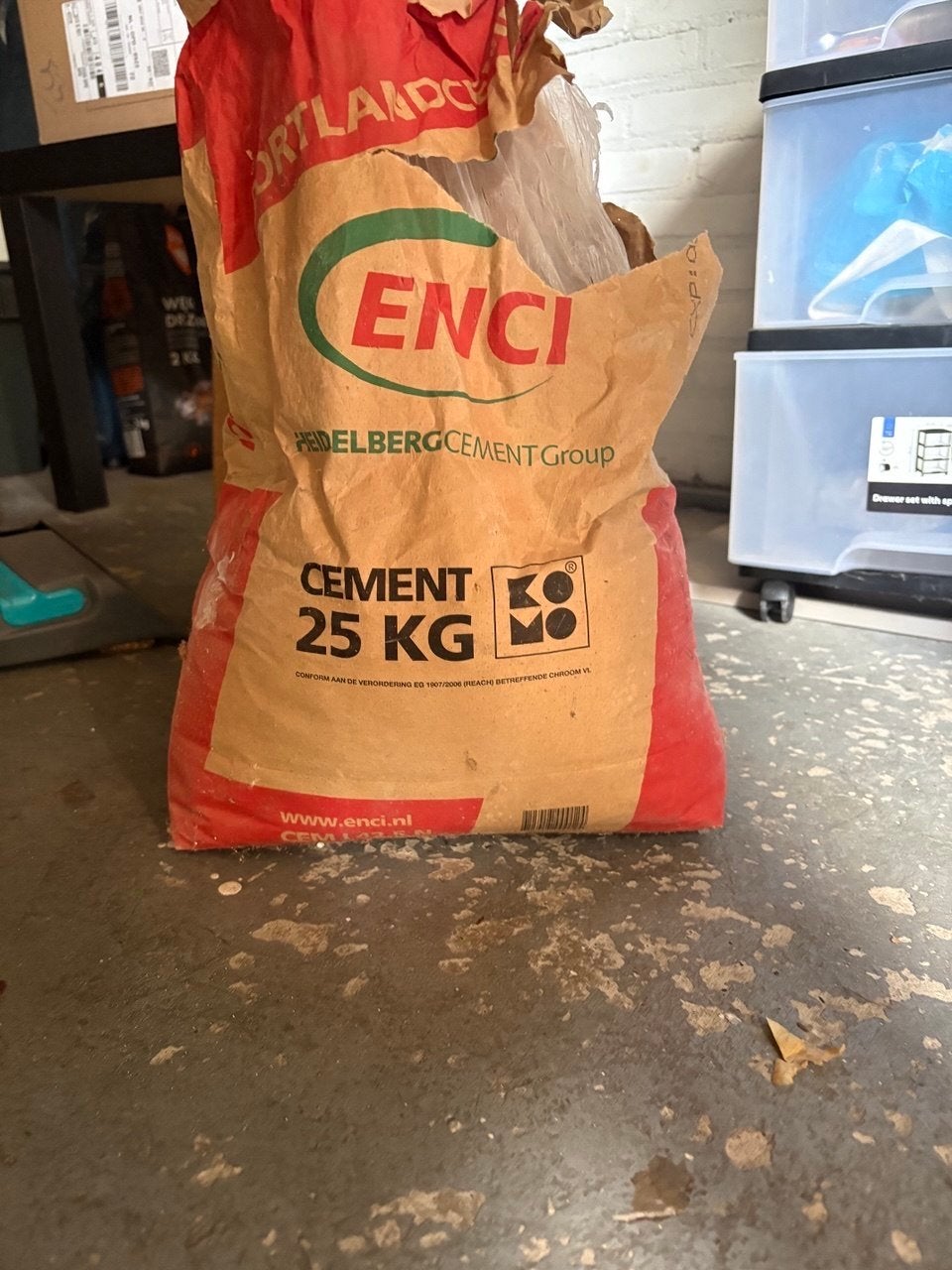 ENCI Portlandcement 25 KG - Zo goed als nieuw, Ophalen of Verzenden, Zo goed als nieuw