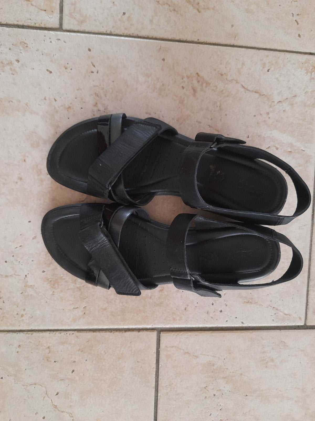 ECCO Zwarte Sandalen Maat 39 - Zo goed als nieuw, Zwart, ECCO, Zo goed als nieuw, Sandalen of Muiltjes
