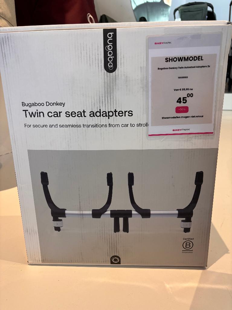Bugaboo Donkey Twin Autostoel Adapters, Ophalen of Verzenden, Nieuw