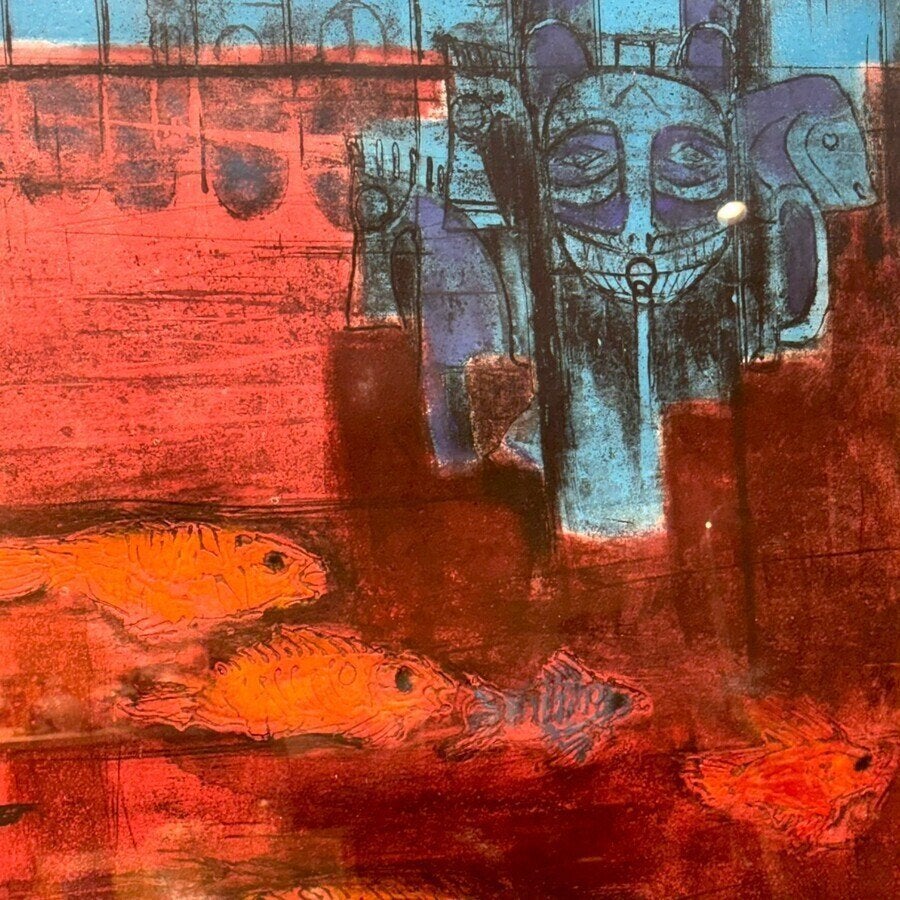 Ru van Rossem (1924-2007) - Granada revisited, 1995, Ophalen of Verzenden, Ets, Ingelijst