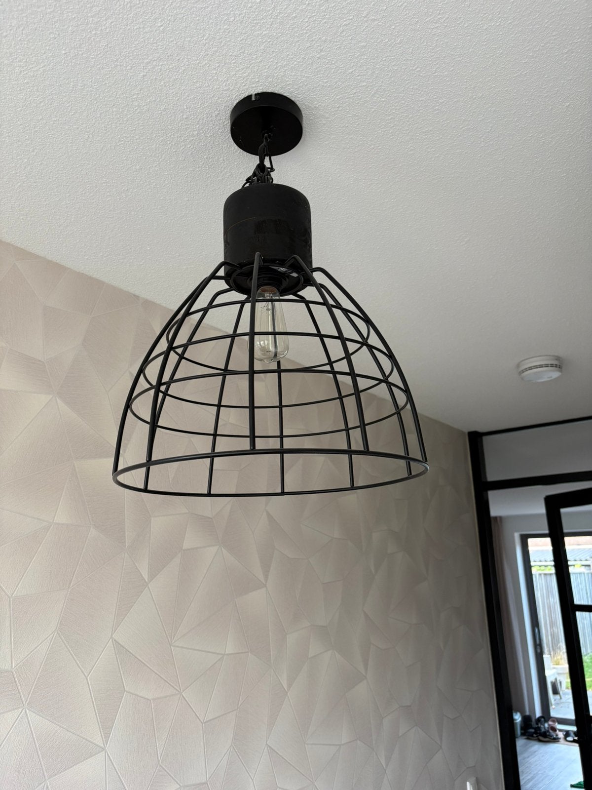 Hanglamp industrieel zwart, Ophalen of Verzenden