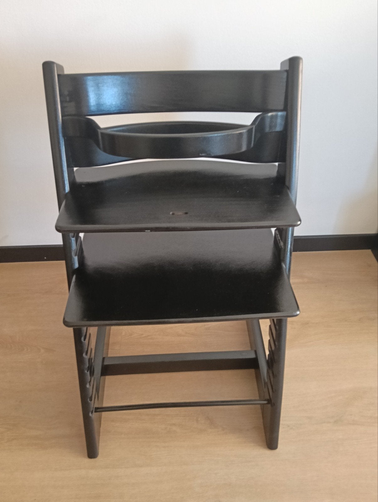 Stokke Tripp Trapp Kinderstoel Zwart, Ophalen, Gebruikt, Meegroeistoel, Aanschuifbaar