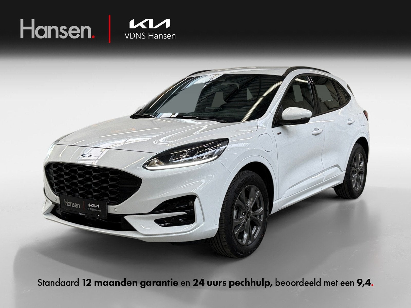 Ford Kuga 2.5 PHEV ST-Line I Winterpakket I Carplay I Camera, Auto's, Gebruikt, Euro 6, 4 cilinders, Wit