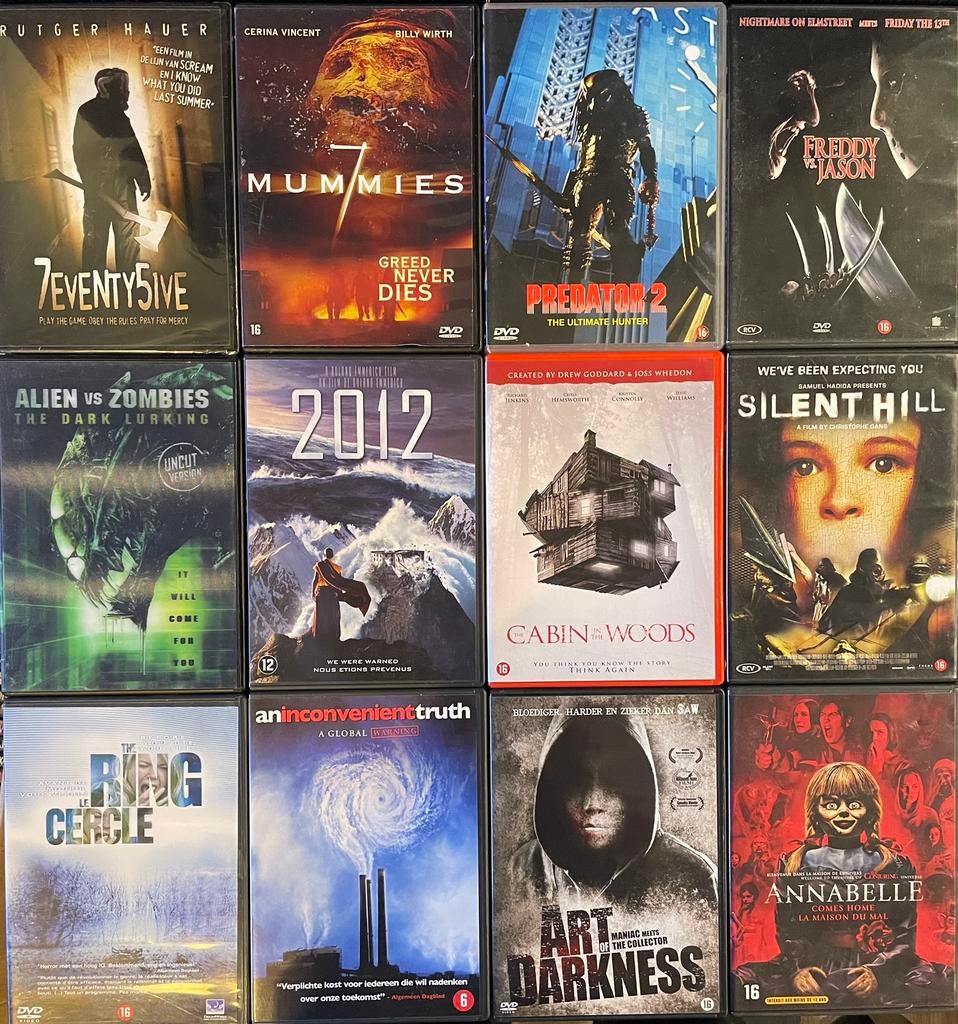 Horror dvd’s – 4 halen = 3 betalen, Vanaf 16 jaar, Ophalen of Verzenden, Zo goed als nieuw
