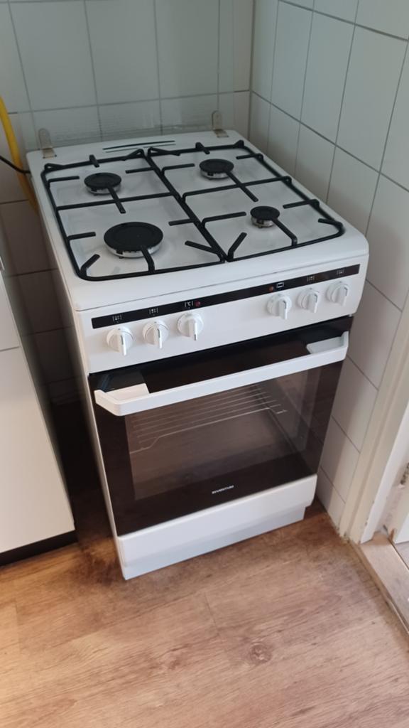 Inventum Vrijstaand Gasfornuis met Oven, Witgoed en Apparatuur, Hete lucht, Zo goed als nieuw, Gas, 85 tot 90 cm